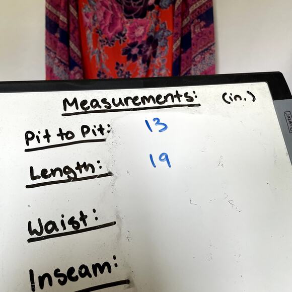 Free People boho flowy top orange pink women's size XS drawstring elastic waist - Picture 9 of 10